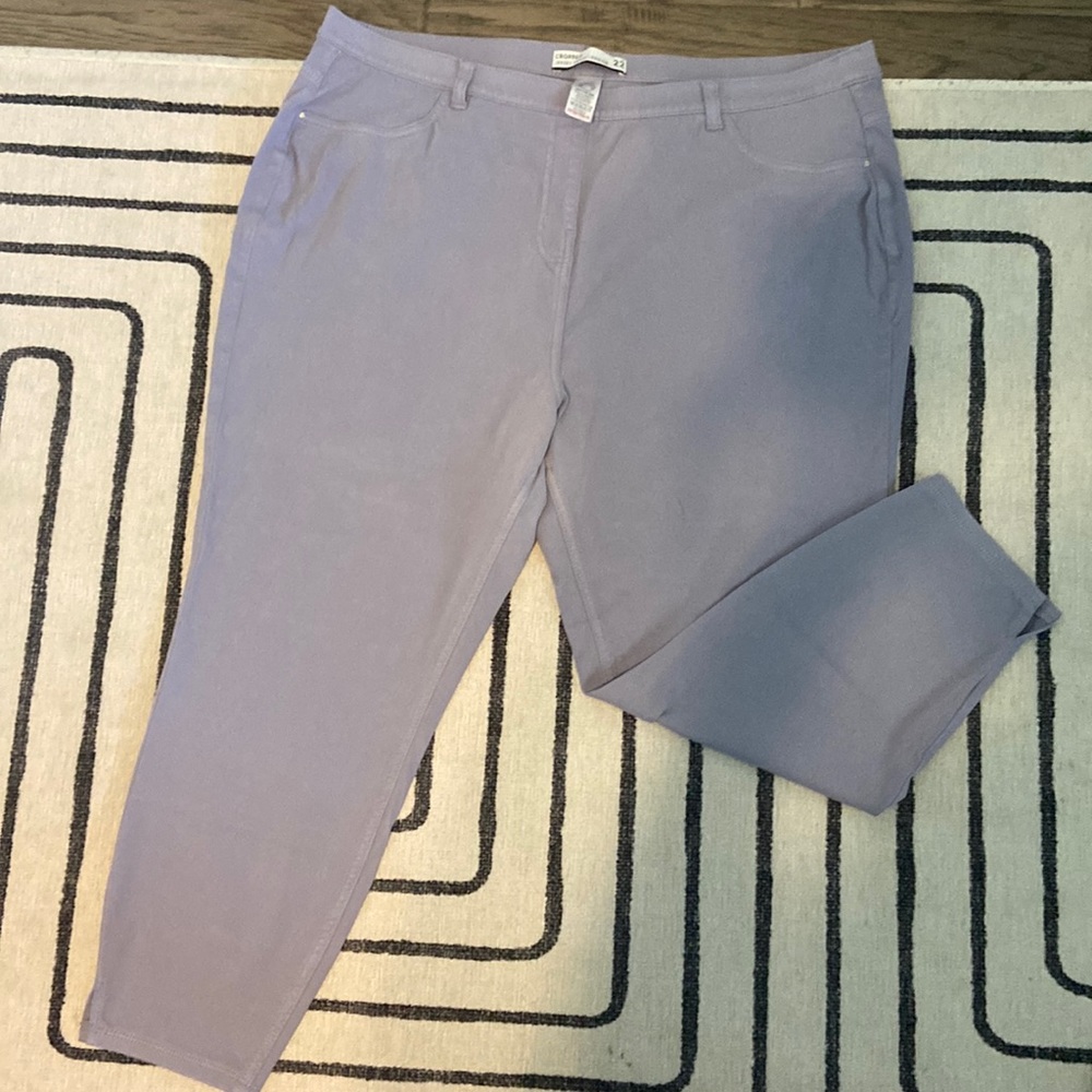 Light Purple Cropped Jersey Denim Legging Jeans by NEXT. Size UK (22) EU (50)
